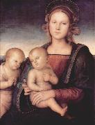Pietro Perugino Madonna mit Hl. Johannes dem Taufer oil painting